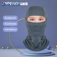 thumbnail image 3 of Cache-Cou pour Enfants Chauffe-Visage Coupe-Vent Balaclava Couverture Respirante pour Cyclisme Randonnée Alpinisme Noir, 3 of 6