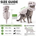 thumbnail image 2 of 3D Plush Dinosaur Skeleton Costume Pet Cloth, Realistic Spinosaurus Fossil Jumpsuit with Padded Spine and Skull Mask, Spooky Halloween Dress-Up & Role Play Outfit, 2 of 4