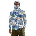 thumbnail image 7 of SEANATIVE Men's UV Protection Sun Hoodie Long Sleeve Fishing Tops Hiking Running Shirt Multi-Use Outdoor Sports Casual Top Summer Fall Outfits for Men, XL, Sea Turtle Starfish Blue White, 7 of 7