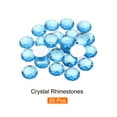 thumbnail image 3 of Piedras de cristal acrílicas redondas de fondo plano, 30mm Piedras de cristal azul cian de fondo plano para decoración de manualidades 25Pcs, 3 of 7