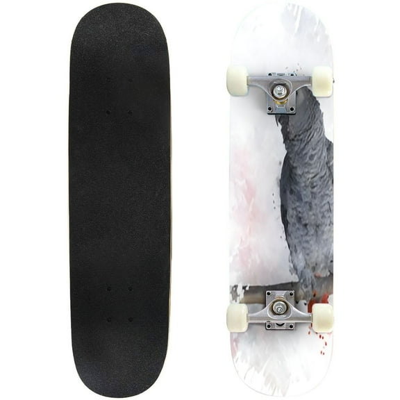 Skateboards Of African Maple Double Kick Standard Skateboard Pro Complete Outdoor for Beginners Adult Gift 31"x8"