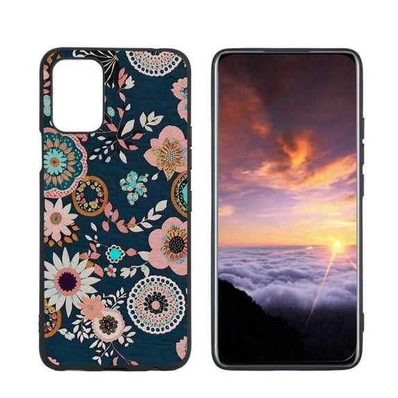 Pretty-Folk-Floral-4 Phone Case, Degined for LG K42 Case Men Women, Flexible Silicone Shockproof Case for LG K42