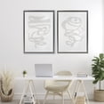 thumbnail image 2 of Stupell Industries Minimal Coiled Spirals 2 Piece Gray Framed Floater Canvas Set design by Vanna Lam, 31 x 21, 2 of 9