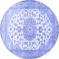 thumbnail image 1 of Ahgly Company Indoor Round Medallion Blue Traditional Area Rugs, 8' Round, 1 of 4