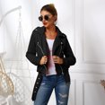thumbnail image 4 of Cardigans Ma Commande! Aqestyerly Mode Femmes Cardigan à Fermeture Éclair Animal Solide Veste Automne Manteau Blouse à Poches, 4 of 6