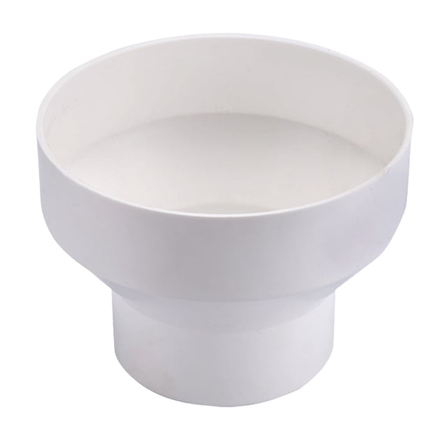 Tubo reductor de plástico ABS para ventilador de cocina, cónico de 150 mm a 100 mm (blanco)