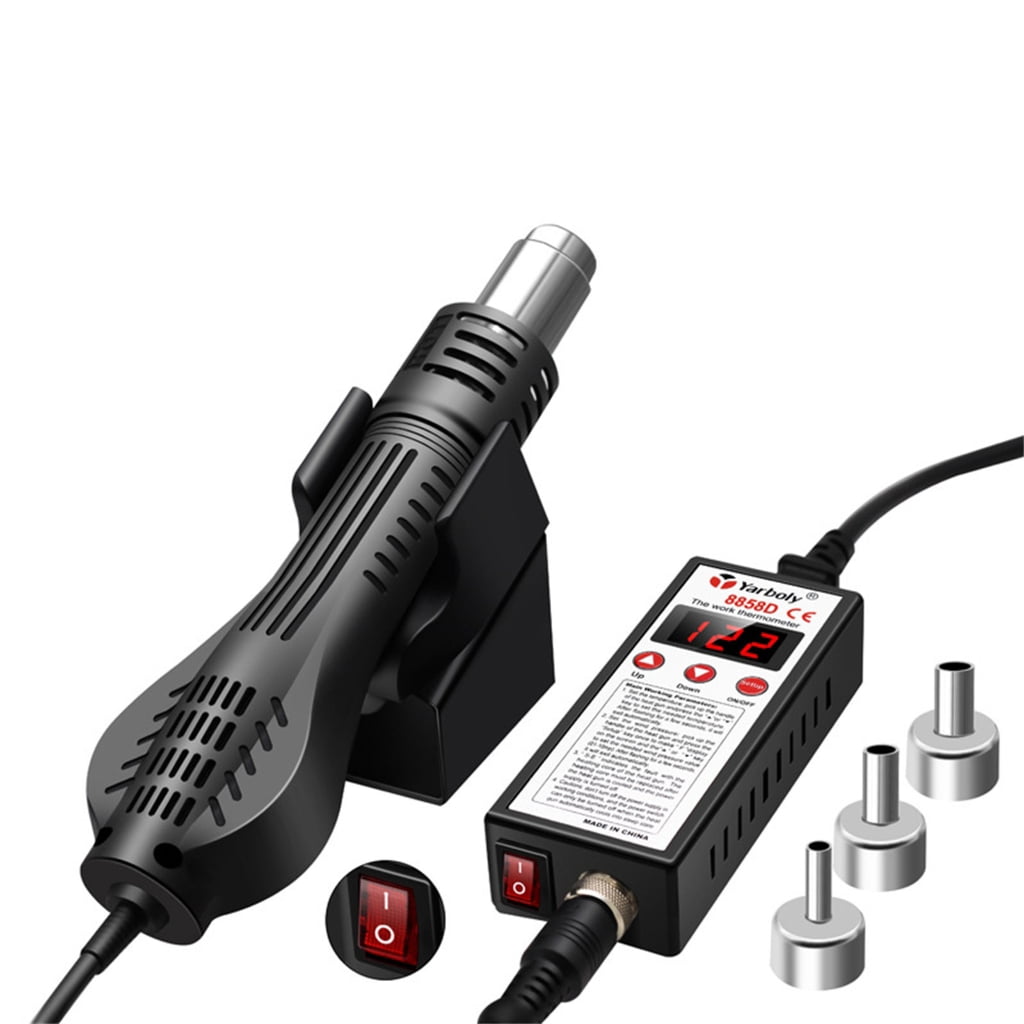 MOMOJIA Hot Air Rework Soldering Station With Heat Guns Set Temperature LED Screen Display For Electronics Repair Accessories