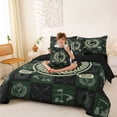 thumbnail image 4 of jejeloiu Fashion Monogram Alphabet C 7 Pieces Bedding Comforter Set For Boys,Kids Golf Sport Gaming Full Bedding Set,Black Reversible, 4 of 7