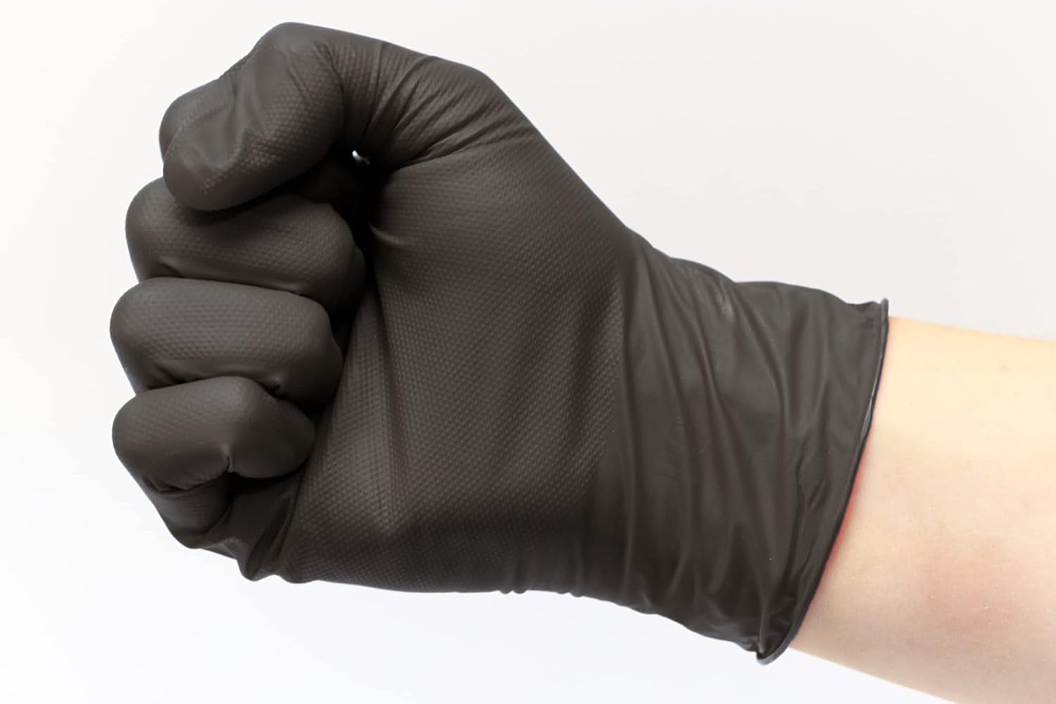 Denco Griptensity Commercial Grade Nitrile Gloves, Black, 7MIl, Diamond Texture, XL, 10 Boxes