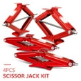thumbnail image 6 of Universal 4Pcs 2.5 Ton (5000 lbs) RV Trailer Stablizing & Leveling Scissor Jacks With Crank Handle Red, 6 of 6