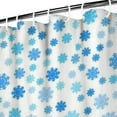 thumbnail image 3 of Blue Christmas Snowflake Pattern Shower Curtain 72"x84" ,Bathroom Decorative Shower Curtains Set with 12 Hooks,Modern Waterproof Washable Shower Curtain, 3 of 6
