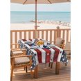 thumbnail image 2 of 54x80 Inch Outdoor Tablecloth with Umbrella Hole Zipper Rectangle 4th of July Star Rectangular Tablecloths Outside Waterproof Independence Day American Flag Vintage Patio Table Cover for Picnic Party, 2 of 8
