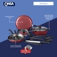 thumbnail image 3 of Batería de Cocina Cinsa Esencial de 16 Piezas de Aluminio Rojo Metálico, 3 of 8