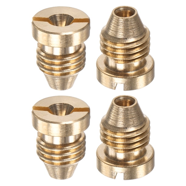 Uxcell 4-Pack Boquilla de Orificio para Cañón de Espuma, Consejos de Conector de Rosca Universal de Latón de 1.4mm