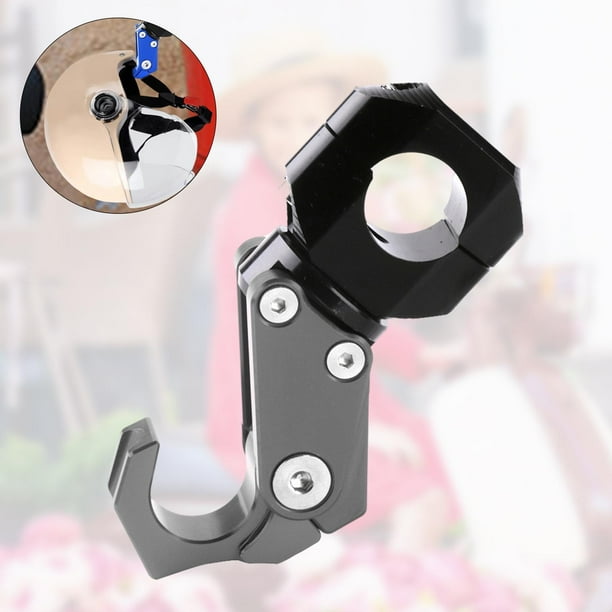 Gancho de Metal para Motocicleta, Soporte para Casco, Aleación de Aluminio, Equipaje, Botella, Gancho, Montaje, Suspensión de Almacenamiento, Repuesto Gris 22mm DYNWAVEMX Gancho para motocicleta