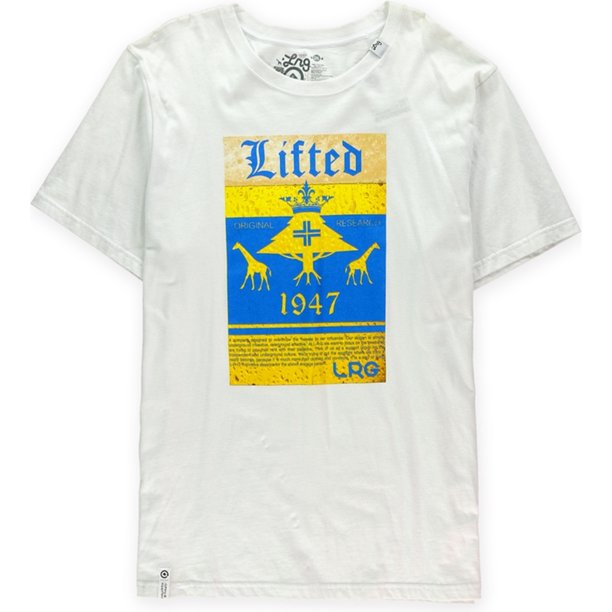 LRG Playera Gráfica Levantada 1947 para Hombre, Blanca, XX-Large LRG Camiseta gráfica