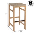 thumbnail image 4 of JONATHAN Y Armand Coastal Acacia Wood Backless Outdoor Bar Stools with Woven Rope Seat, Set of 2 for Patio, Kitchen and Backyard, Light Teak and Ivory BSL1201A-SET2, 4 of 8