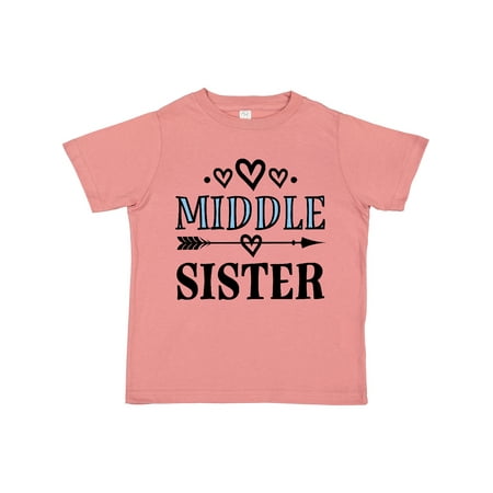 

Inktastic Middle Sister Announcement Gift Toddler Toddler Girl T-Shirt
