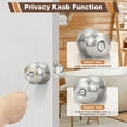 thumbnail image 3 of 6 Pack Brushed Nickel Door Knobs, Privacy Door Lock Silver Keyless Door Handle with Lock for Bathroom Bedroom, Keyless Door Hardware, 3 of 16