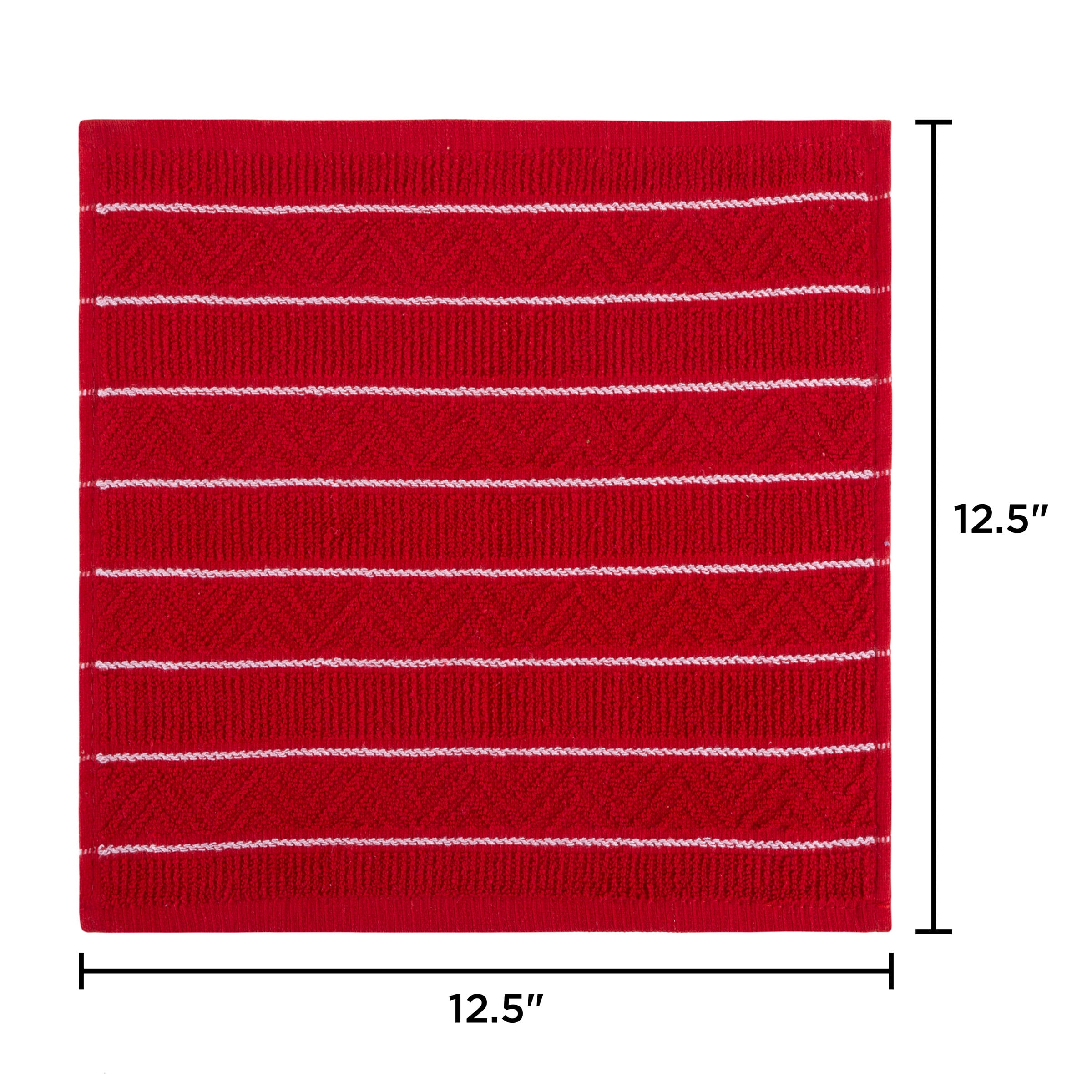 Somerset Home Traditional Cotton Hand Towels, Red(16 Pack)