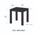 thumbnail image 6 of Kings Brand Furniture Zayne Modern Square Wood Parsons Side End Table for Bedside Use, Nightstand, Bedroom, Living Room, or Office (Black), 6 of 6