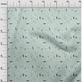 thumbnail image 3 of oneOone Cotton Poplin Light Blue Fabric Line Drawing Leaf Quilting Supplies Print Sewing Fabric By The Yard 42 Inch Wide, 3 of 4
