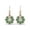 Bronze, variant on 3.62 Ctw Pear Emerald 925 Sterling Silver Rose Vermeil Floral Design Women Dangle Earrings