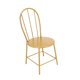 thumbnail image 3 of Mini silla de comedor de metal en miniatura simulada 1:6, mano de obra exquisita y duradera, Dorado, 3 of 9
