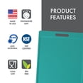 thumbnail image 2 of Dexas NSF Certified Polysafe Cutting Board with Handle, 11 x 14.5 Inches, Reversible Kitchen Cutting Board, Teal Green, 2 of 5