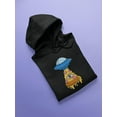 thumbnail image 3 of Pizza Ufo Graphic Hoodie Men -Image by Shutterstock, Male Large, 3 of 4