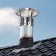 thumbnail image 7 of Uxcell Round Chimney Cap (3.5" / 90mm, Silver) Stainless Steel Tapered Top Stove Pipe Cap Chimney Cover for Vent Duct Protection, 7 of 7