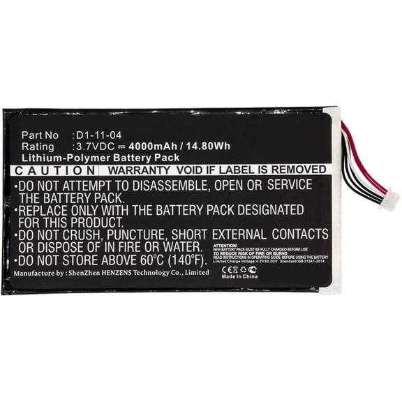 Batteries N Accessories BNA-WB-P8180 E Book E Reader Battery - Li-Pol, 3.7V, 4000mAh, Ultra High Capacity Battery - Replacement for Kobo D1-11-04 Battery