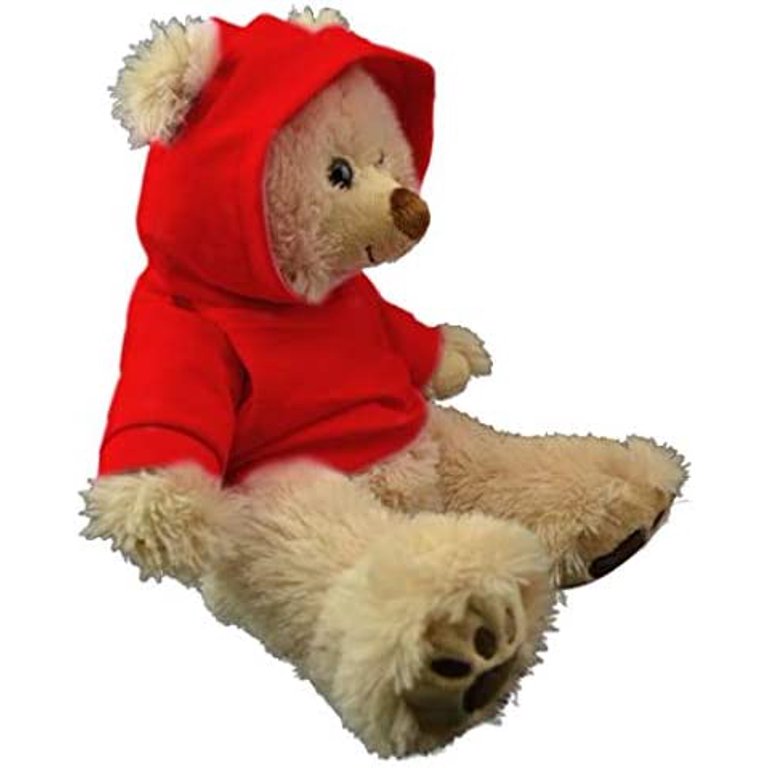 Red Hoodie Tee Teddy Bear Clothes Fits Most 14 inch-18 inch Build-A-Bear and Make Your Own Stuffed Animals