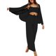 thumbnail image 1 of TRKIYQC Conjunto de pijama de 3 piezas para mujer, conjunto de pijama, top corto, pantalones, cárdigan, ropa de dormir TRKIYQC moda, 1 of 6