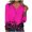 Hot Pink, variant on Womens Halloween Long Sleeve V Neck Shirts Fall Halloween Fashion Skull Graphic Length Sleeve Top Spooky Season Tees Blue M