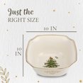 thumbnail image 7 of Spode Christmas Tree Gold 10" Square Bowl, 100 fl oz - Decorative Holiday Serveware with 22K Gold Accents, Elegant Stoneware for Christmas Table, Serving Salads & Vegetables - Dishwasher Safe, 7 of 7