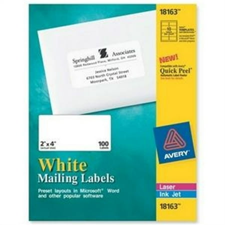 Avery Consumer Products Shipping Labels 2 x 4 (100/Pack)