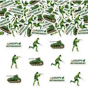 Army Retirement Party Confetti 200pcs Military Going Away Party Decorations Military Happy Retirement Camouflage Double-sided Printing Table Confetti for Army Farewell We Will Miss You Party