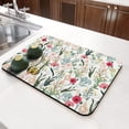 thumbnail image 3 of Washable Rubber Leaves Multicolored Flower Dish Drying Mats for Kitchen Counter Home Large Coffee Bar Pad Accessories and Decor for Utensils Stemware 23.5''x15.5'', 3 of 7