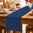 Dark Blue Table Runner - 108 Inch Long Retro Farmhouse Plants Wall ...