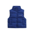 thumbnail image 2 of AUNVITO Boys Girls 3-15Y Thickened Sleeveless Quilted Vest with Zip-Up Stand Collar, Warm Cotton Padded Outerwear for Autumn Winter, 2 of 3