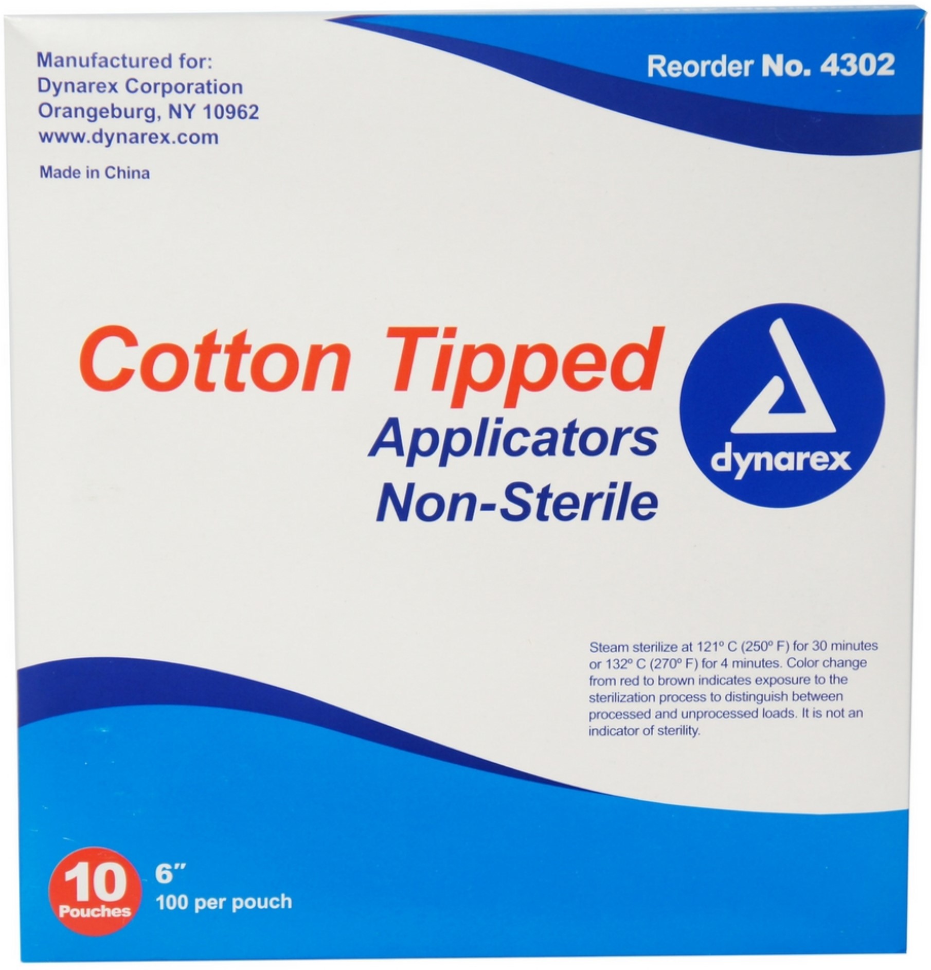 Dynarex Cotton Tipped Applicators 6 inch 1000 Each - (Pack of 6)