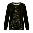 thumbnail image 4 of Christmas Graphic Sweatshirts for Women Trendy Blouses Long Sleeve Printed Crewneck Pullover Holiday Tops Loose (X-Large, Black 04), 4 of 4