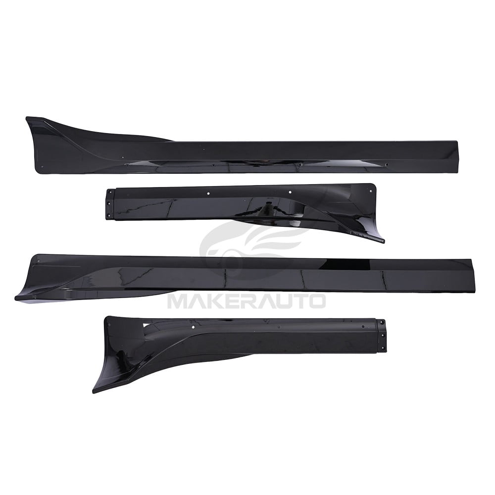 Pair Gloss Black Side Skirt Extension Rocker Panels for 2025+ Tesla Model Y