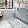 thumbnail image 3 of KUETH Modern Area Rug 2x5 Non Slip Hallway Runner Rug, Low Pile Machine Washable Rugs for Entryway, Hallway, Kitchen and Corridor, Blue, 3 of 8