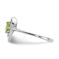 thumbnail image 3 of Primal Gold 14 Karat White Gold 4mm Peridot and AAA Diamond Ring, 3 of 5