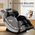 thumbnail image 3 of Massage Chair Recliner with Zero Gravity, Full Body Air Pressure & Heating | Slate Gray | PU Leather, 3 of 7
