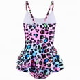thumbnail image 4 of mgoYE Girls One Piece Swimsuits One Shoulder Ruffle Swimwear Floral Bathing Suit(Pink,8-9 Years), 4 of 7