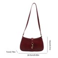 thumbnail image 2 of Bolsa de hombro PU Cuero bolso de la axila para mujeres rojo para mujeres, 2 of 9
