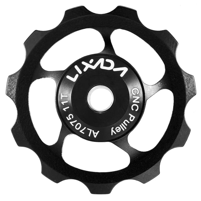 Polea de cambio trasero Lixada LIXADA 11T MTB, desviador trasero de bicicleta, polea de Jockey, polea de rodamiento de cerámica, rodillo de guía de bicicleta de carretera de aleación de aluminio Lixada Polea de cambio trasero